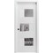 Vdomdoors Sliding Pocket Door 32x80 inches with Opaque Glass Sete 6999 White Silk with Mirror Kit Rail SETE6999PD-WS-32 - alternate 1