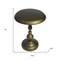 Homeroots 24" Brass Aluminum Round Pedestal End Table 632721 - alternate 5