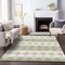 Homeroots 5' X 8' Artichoke Green Ivory And Beige Geometric Washable Indoor Outdoor Area Rug 597861 - alternate 7