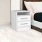 Homeroots 20" White Wood Two Drawer Nightstand 543668 - alternate 9