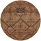 Homeroots 8' Orange Copper And Brown Round Floral Washable Indoor Outdoor Area Rug 588908 - alternate 5