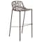 Leisuremod Devon Mid-Century Modern Aluminum Bar Stool with Powder Coated Frame and Footrest, Brown DB31BR - alternate 1