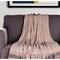 Homeroots 50" X 60" Taupe and Gray Woven Cotton Striped Throw Blanket with Fringe 548937 - alternate 4