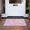 Homeroots 2' X 3' Pink and Ivory Abstract Washable Non Skid Indoor Outdoor Area Rug 559298 - alternate 7
