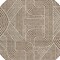 Homeroots 8' Brown And Beige Round Abstract Washable Indoor Outdoor Area Rug 594913 - alternate 6