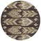Homeroots 8' Brown Beige And Taupe Round Southwestern Washable Indoor Outdoor Area Rug 587808 - alternate 4