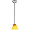 Access Lighting Martini, Pendant, Brushed Steel Finish, Amber Glass 28004-1R-BS/AMB - alternate 3