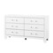 Homeroots 58" White Wood Six Drawer Double Dresser 564675 - alternate 10