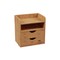 Lavish Home 4-Tier Bamboo Desk Organizer Wooden Storage Box with 2 Drawers, Cubby, and Shelf, Natural 83-106 - alternate 4