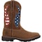 Georgia Boot Carbo-Tec FLX 11" Patriotic Alloy Toe Pull-On Work Boot, Brown, Size 11.5 GB00722 - alternate 1