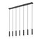 Z-Lite Stari 7-Light Linear Chandelier, 4.75 in W, Matte Black 1956P-7L-MB - alternate 6