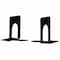 Universal Economy Bookends, Standard, 4.75 x 5.25 x 5, Heavy Gauge Steel, Black, Pair UNV54051 - alternate 1