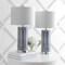 Jonathan Y Sulka 27 in. Ceramic/Iron Contemporary USB Charging LED Table Lamp, Navy/Chrome, 2PK JYL6615A-SET2 - alternate 9