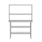 Flash Furniture Rawcliffe Work Table, 18 Gauge Stainless Steel Top Shelf and Double Overshelves, 2 Undershelves NH-WT-GU-2448-OSH-GG - alternate 6