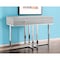 Homeroots 47" Light Gray and Silver Wood and Stainless Steel Sled Console Table With Two Drawers 543863 - alternate 1