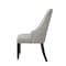 Homeroots Set of Two Tufted Light Gray And Espresso Upholstered Velvet Dining Side Chairs 543538 - alternate 7