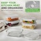 Nutrichef 10 Piece Glass Food Storage Containers with Lids, Gray NCCLX5G8 - alternate 3