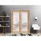 Sartodoors Slab Barn Door Panel Frosted Glass Planum 2102 Oak 28x84 Solid Core Modern Interior PLANUM2102S-DUB-2884 - alternate 3