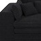 Homeroots 162" Black Corduroy Compression Foam Sofa 719544 - alternate 4