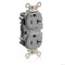 Leviton Straight Blade Receptacle, 5-20R, 20 A, 125V AC, Flush Mount, Self-Grounded MT830-GY - alternate 1
