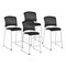 Office Star Products 886 Series Tall Stacking Visitor Chairs, Freeflex Coal 88657C4-30 - alternate 1