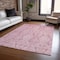 Homeroots 3' X 5' Pink And Ivory Damask Washable Indoor Outdoor Area Rug 616532 - alternate 7