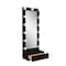 Homeroots 74" Black Wood Lighted Freestanding Framed Full Length Mirror 643654 - alternate 7