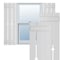 Ekena Millwork True Fit PVC Three Board Spaced Board-n-Batten Shutters w/Diamond Cutout Unfinished, 17 1/8Wx32H, PR TFP101SD17X032UN - alternate 1