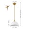 Jonathan Y Solene 11.75" 1-Light Modern Contemporary Adjustable Metal/Glass Dome LED Pendant, Brass Gold/White JYL9565A - alternate 7