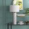 Homeroots 30" White Marble Cylinder Table Lamp With White Drum Shade 546108 - alternate 6