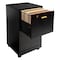 Lavish Home 2 Drawer Wood File Cabinet Filing Cabinet with Lock Rolling File Cabinet for Under Desk Storage 80-FC-4-BLK - alternate 6