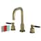 Kingston Brass Widespread Bathroom Faucet with Brass Pop-Up, Antique Brass FSC893DKLAB - alternate 1