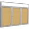 Ghent Enclosed Bulletin Board 48"x96", 3 Door PAK10 - alternate 1