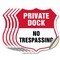 Signmission Private Dock Shield Sign No Trespassing, 4 inch X 4 inch, Vinyl Decal, 5PK SHI-D-5PACK-4-434 - alternate 1