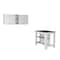 Homeroots 41in Dark Brown and White Wood Kitchen Island Set With Storage 519044 - alternate 4