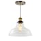 Jonathan Y Litchfield 11" Farmhouse Metal/Glass LED Pendant, Brass Gold JYL3522A - alternate 10
