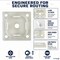 Kable Kontrol Adhesive Cable Tie Mounts, 1-1/2" Sq, Natural Nylon, PK100 PK100 CT285 - alternate 3