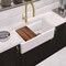 Whitehaus Collection 33 in Reversible Single Bowl Workstation Fireclay Sink Set /w Smooth Front Apron WHLW3319 - alternate 3
