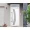 Vdomdoors Steel Door Deux 6500 White Transom Window Stainless Inserts Single Modern Painted-W36xH80+16-Right DEUX6500EXD-WS-W36 x H80+16-Right-hand Inswing - alternate 4