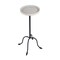 Homeroots 25" White and Black Marble and Iron Round Pedestal End Table 634884 - alternate 1