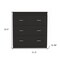 Homeroots 32" Black Three Drawer Dresser 479991 - alternate 4