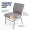 Flash Furniture Gray Fabric Church Chair, PK4 4-XU-CH0221-GY-SV-BAS-GG - alternate 6