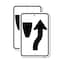 Signmission Keep Right Graphic Only, 12'' X 18'' 2 Signs, Heavy Gauge Aluminum, 2PK A-1218-2PACK-23892 - alternate 1