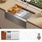 Tecasa 33 in. Undermount Single Bowl 16-Gauge Stainless Steel Workstation Kitchen Sink and Bottom Grid Included DUFL-PWW230 - alternate 3