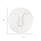 Homeroots 10" White Ceramic Face Round Wall Decor 384170 - alternate 5