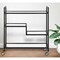 Homeroots Black Steel And Glass Rolling Bar Cart 530449 - alternate 1