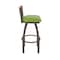 Holland Bar Stool Co Revelle 30in Swivel Bar Stool with Bronze Finish, Medium Back and Canter Kiwi Green Seat 881 - alternate 5