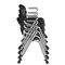 Regency Rico Classroom Training Mobile Stack Chair with Arms - Black, 4PK K306-BK-4PK - alternate 3