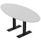 Skutchi Designs 4 Person Conference Table With Power Unit | 6' Oval Table | Harmony Series HAR-OVL-36X72-T.BK-U779-NA - alternate 1