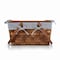 Picnic Time Family Of Brands Kansas Handwoven Wood Picnic Basket, Navy Blue & White Stripe 350-01-211-000-0 - alternate 5